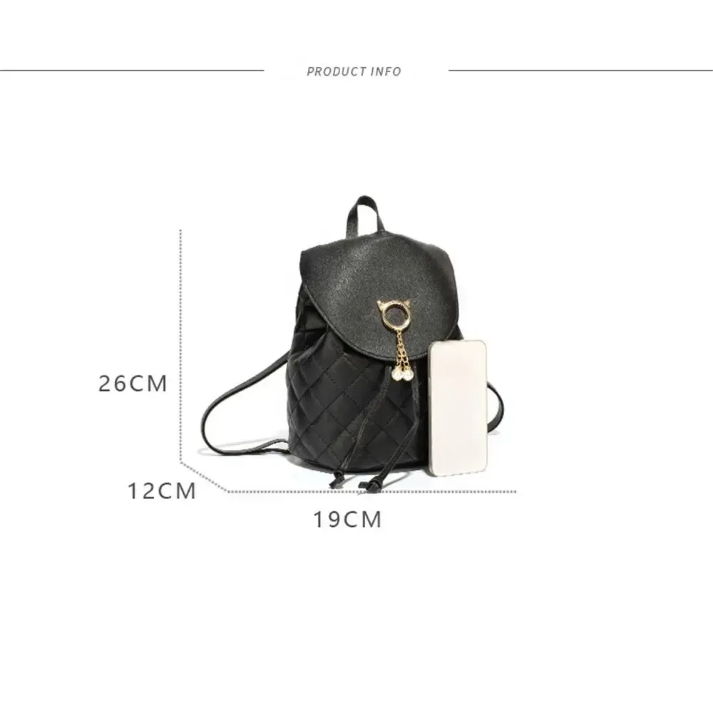 Kawaii Mini Backpack 🐾✨ | Adorable PU Leather Drawstring Bag for Girls 🎒💖 | Cute Casual Bookbag for Students 🌈