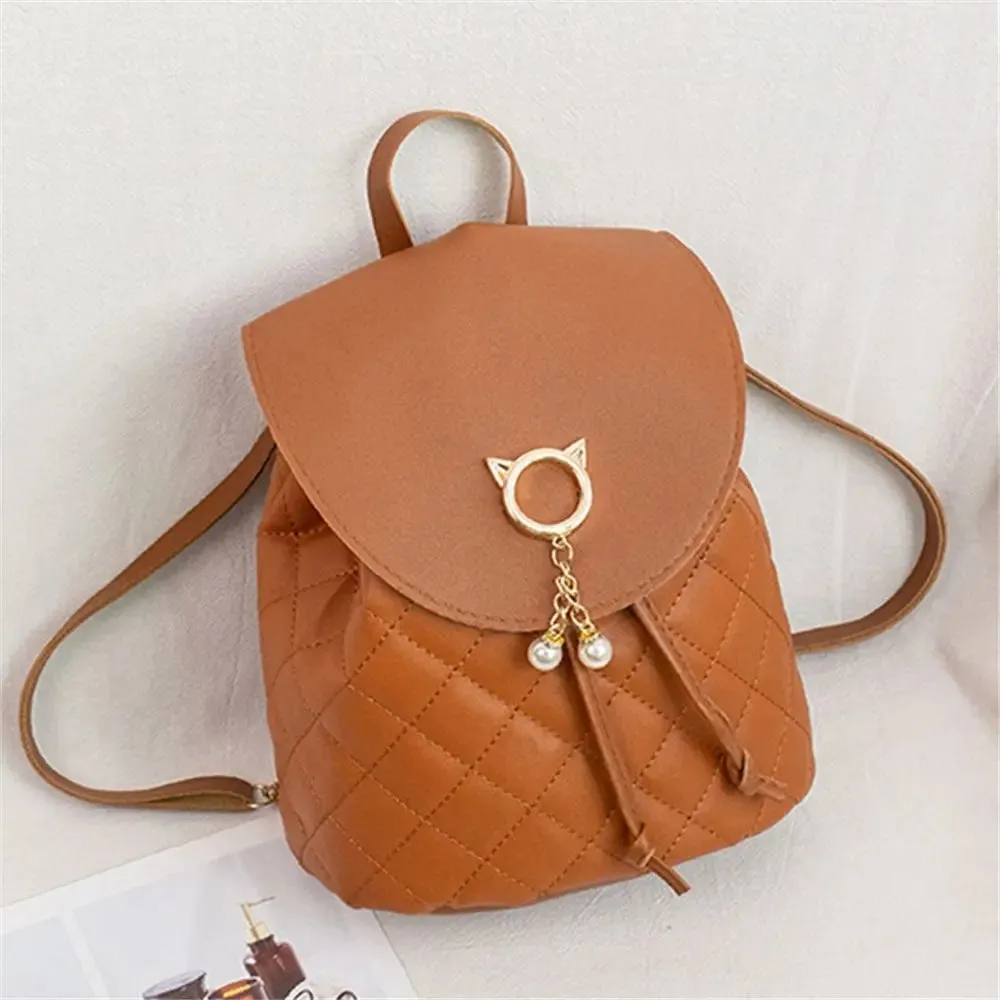 Kawaii Mini Backpack 🐾✨ | Adorable PU Leather Drawstring Bag for Girls 🎒💖 | Cute Casual Bookbag for Students 🌈