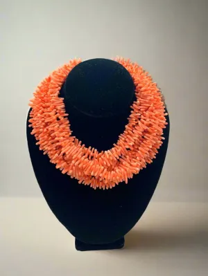 Kenneth Jay Lane Coral Multi-Strand Necklace