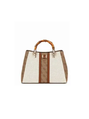 Kerima Bamboo Girlfriend Satchel - Natural Latte Logo