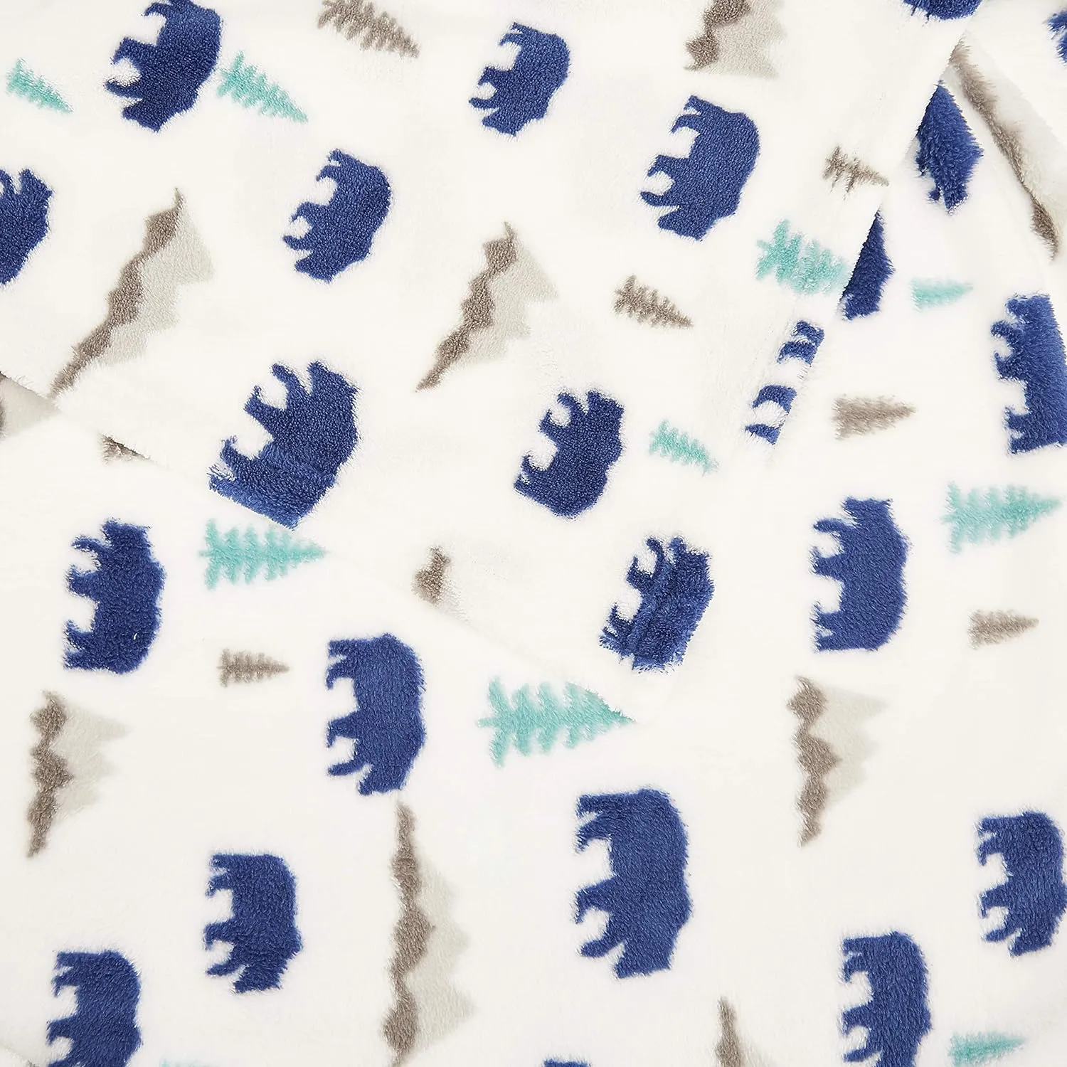 Kids Bear Buddies Patterned Throw Blanket with Stuffed Animal Bear