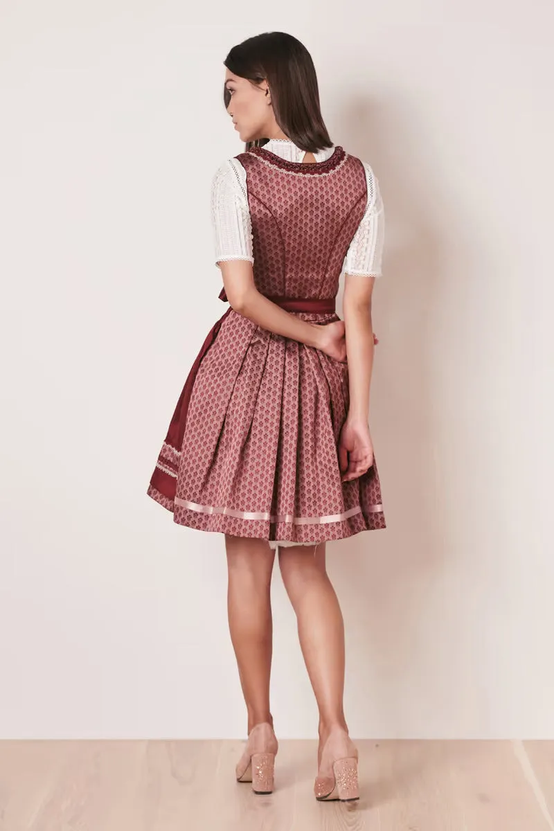 Kruger Mini Dirndl 2pcs. 50cm "Alica" red