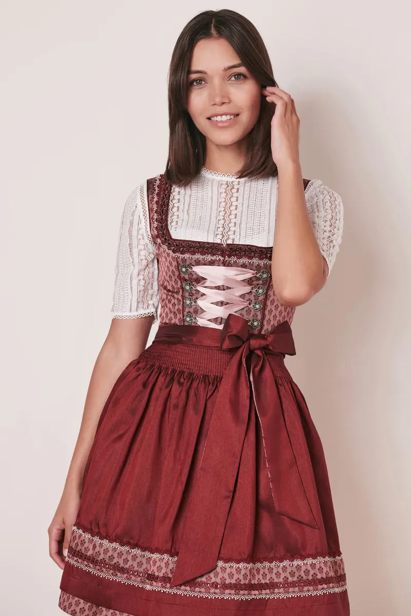 Kruger Mini Dirndl 2pcs. 50cm "Alica" red