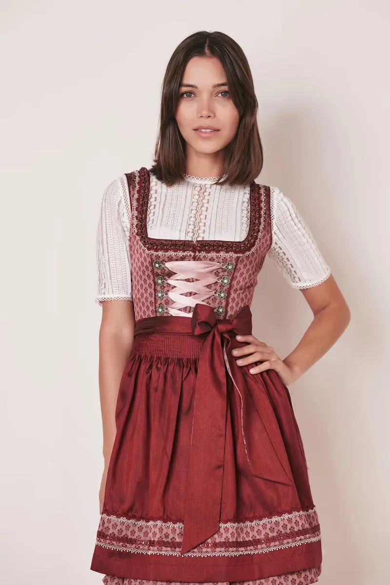 Kruger Mini Dirndl 2pcs. 50cm "Alica" red