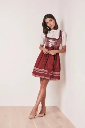 Kruger Mini Dirndl 2pcs. 50cm "Alica" red