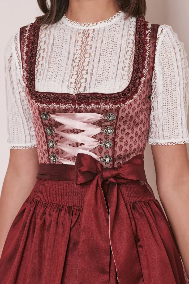 Kruger Mini Dirndl 2pcs. 50cm "Alica" red