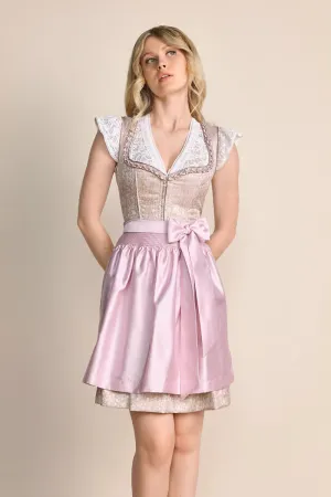 Kruger Mini Dirndl 2pcs. 50cm "Bruni" pink (36,38)