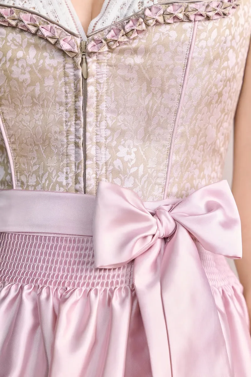 Kruger Mini Dirndl 2pcs. 50cm "Bruni" pink (36,38)