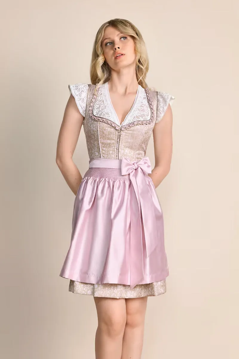 Kruger Mini Dirndl 2pcs. 50cm "Bruni" pink (36,38)
