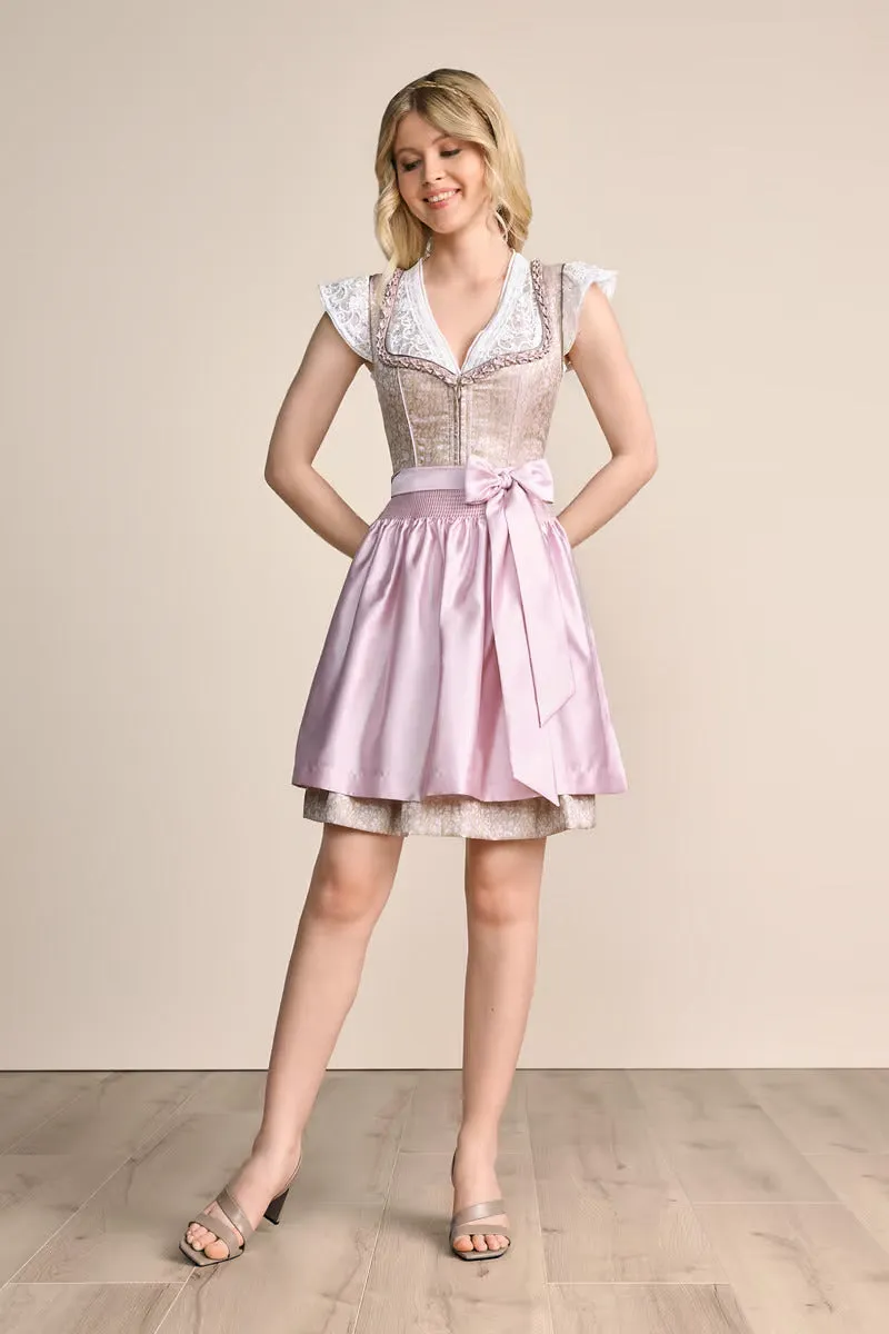 Kruger Mini Dirndl 2pcs. 50cm "Bruni" pink (36,38)