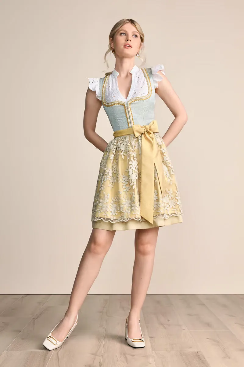 Kruger Mini Dirndl 2pcs. 50cm "Winnie" green (low stock) 32, 36