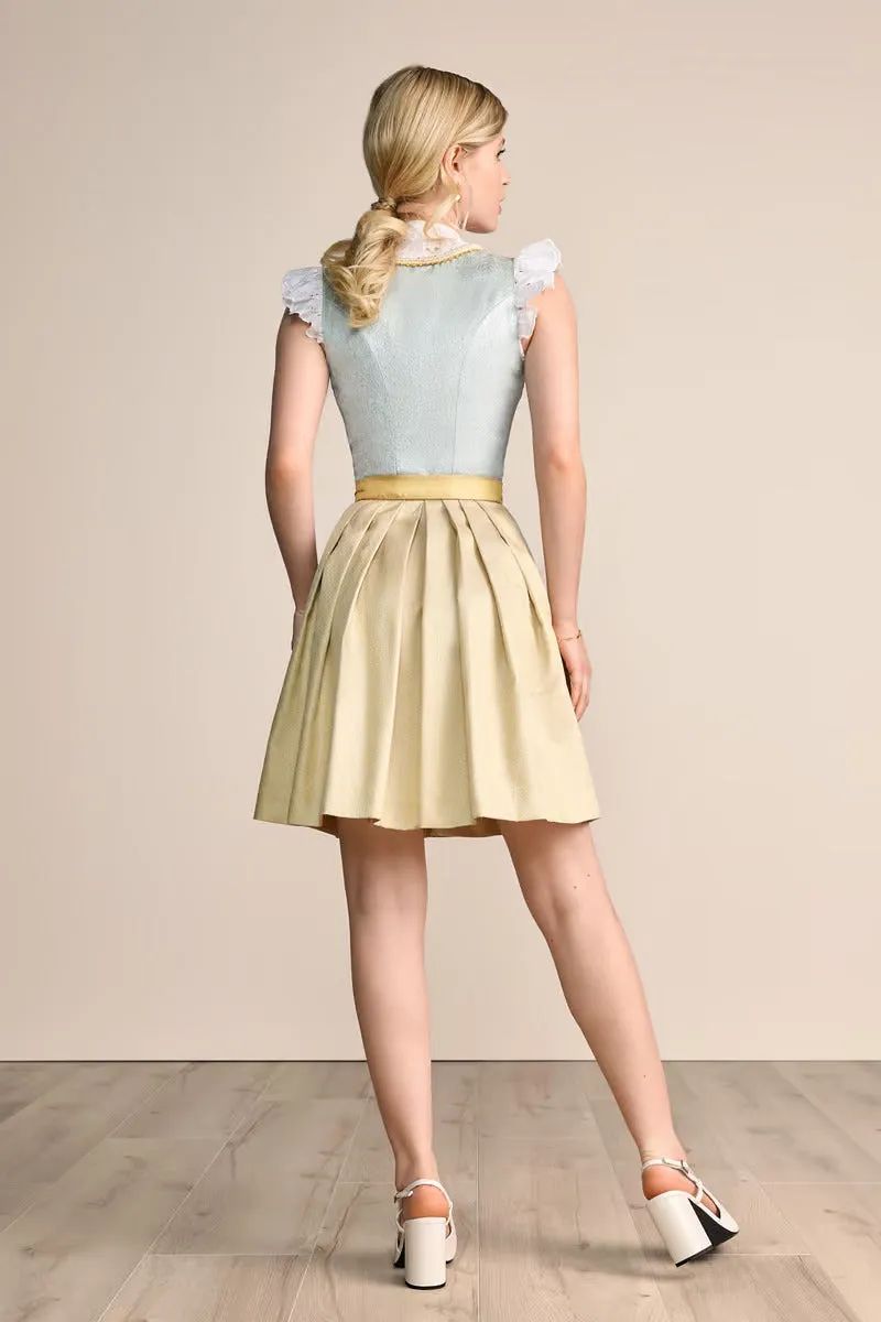 Kruger Mini Dirndl 2pcs. 50cm "Winnie" green (low stock) 32, 36