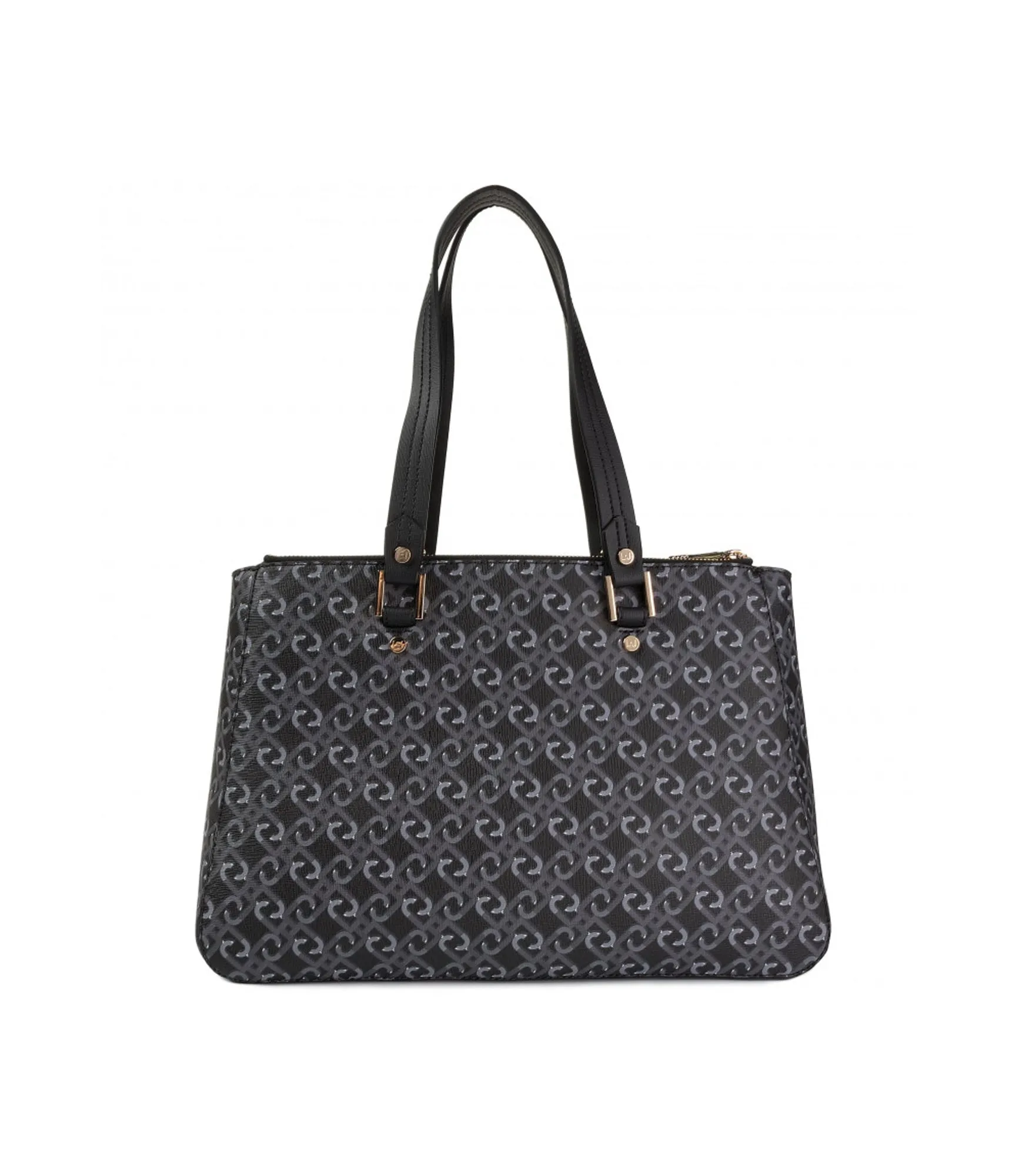 L Double Zip Satchel - Nero