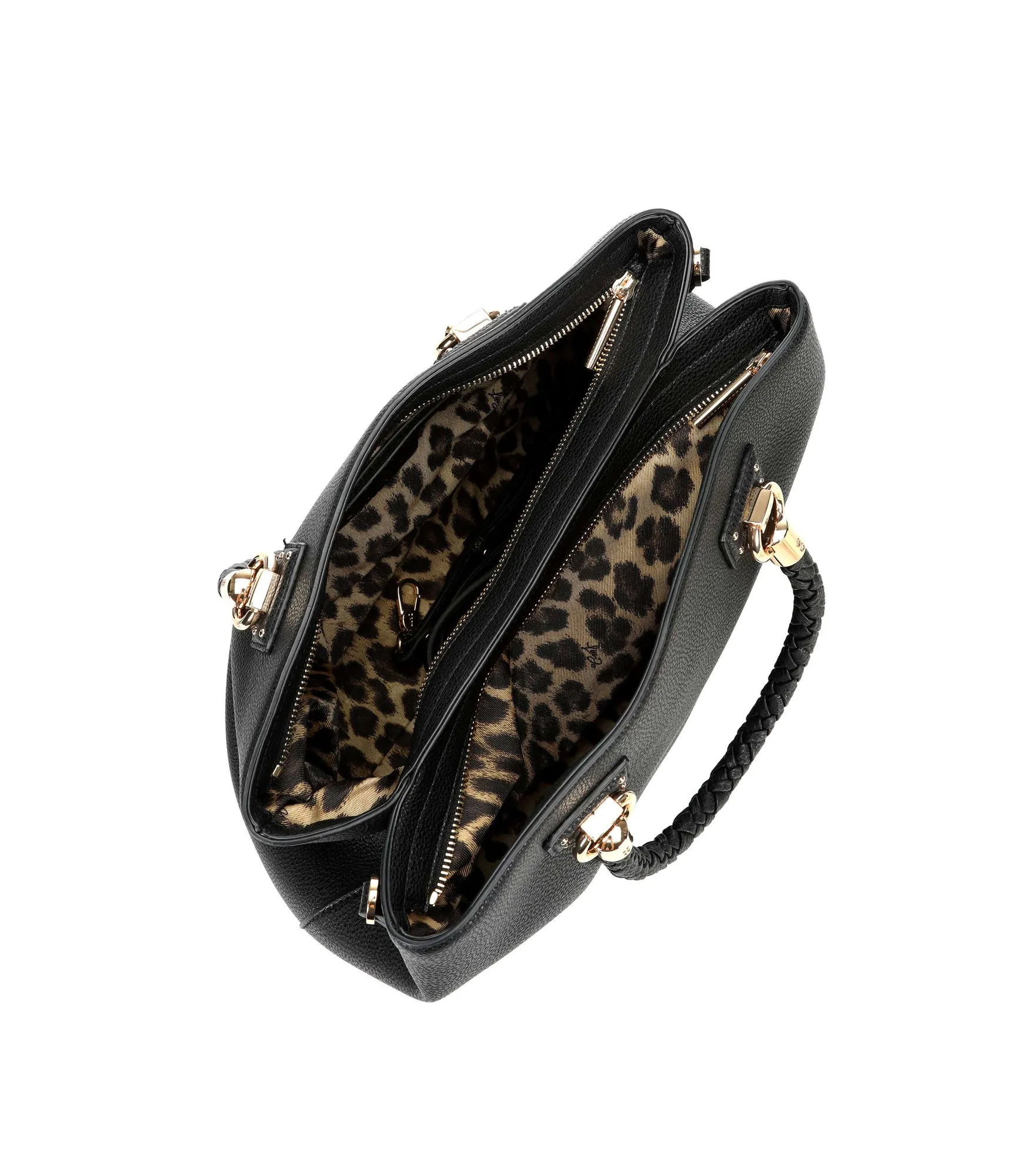 L Satchel Double Zip - Nero