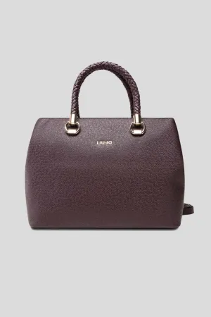 L Satchel Double Zip - Prugna