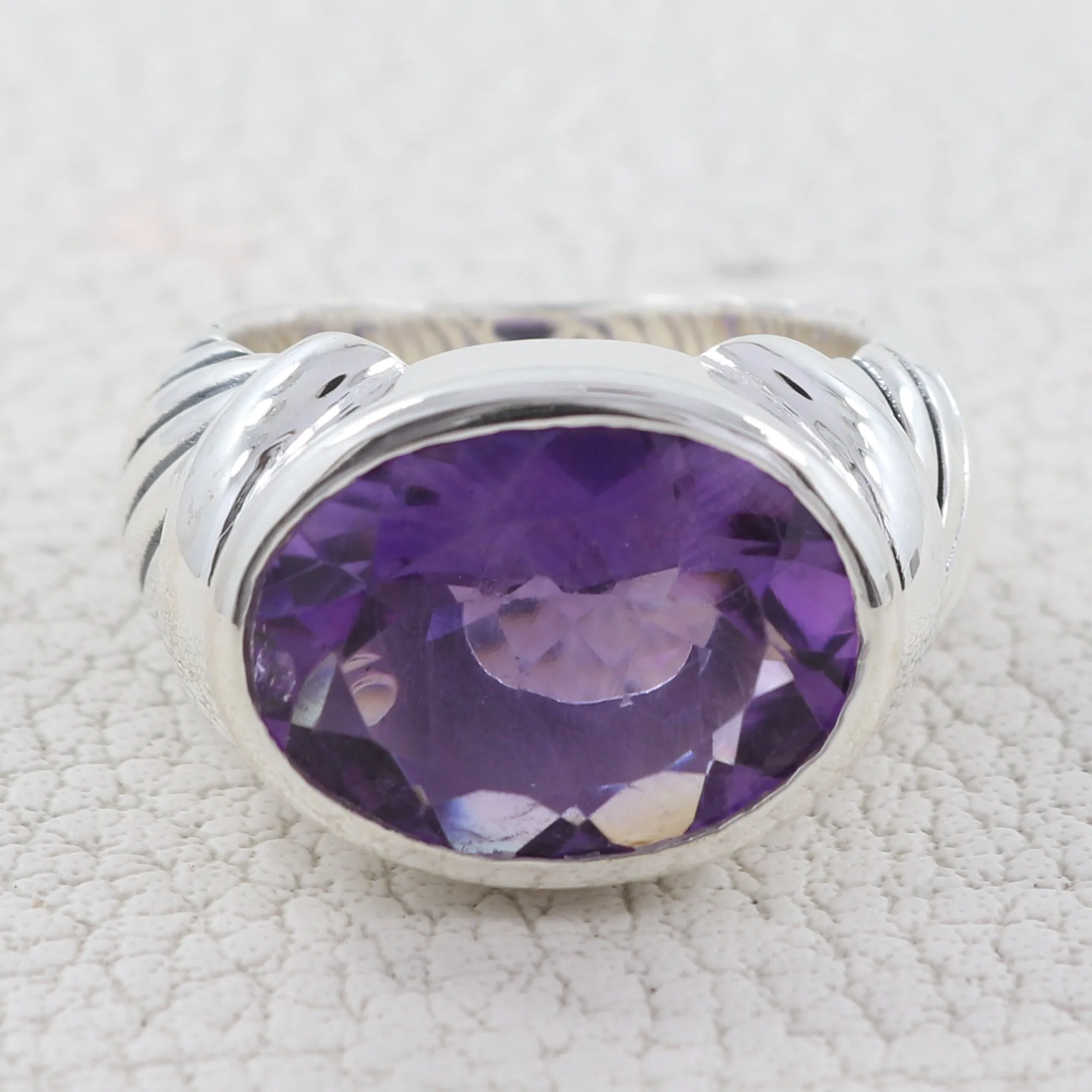 Larimar Gemstone Designer Silver Ring
