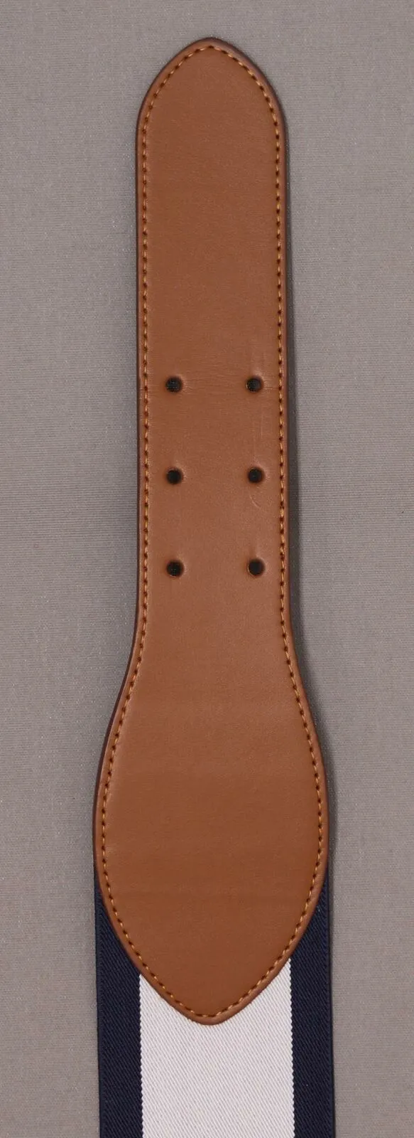 Lauren By Ralph Women's Cornwall II Tan and Navy Stretch Belt