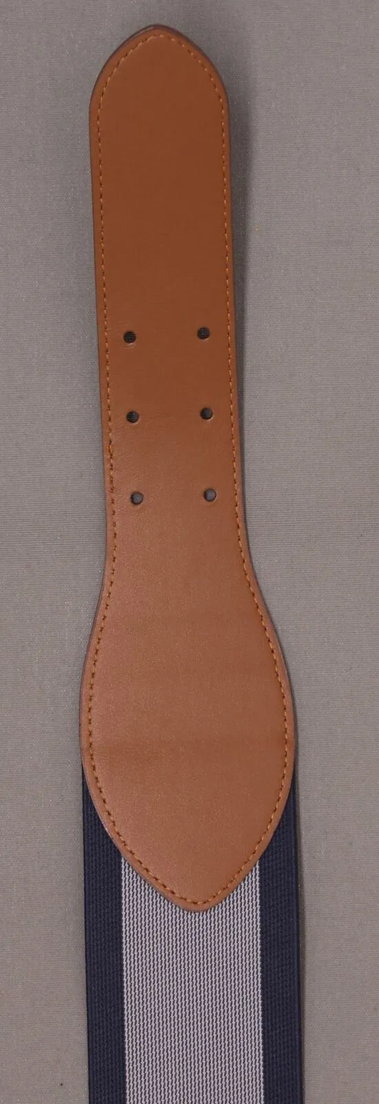 Lauren By Ralph Women's Cornwall II Tan and Navy Stretch Belt