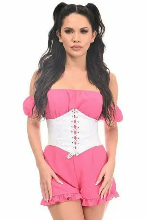 Lavish White Lace Corset Belt Cincher