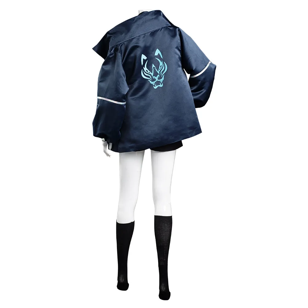 League of Legends LOL KDA Groups Halloween Carnival Suit Akali The Rogue Assassin Cosplay Costume Coat Vest Outfit