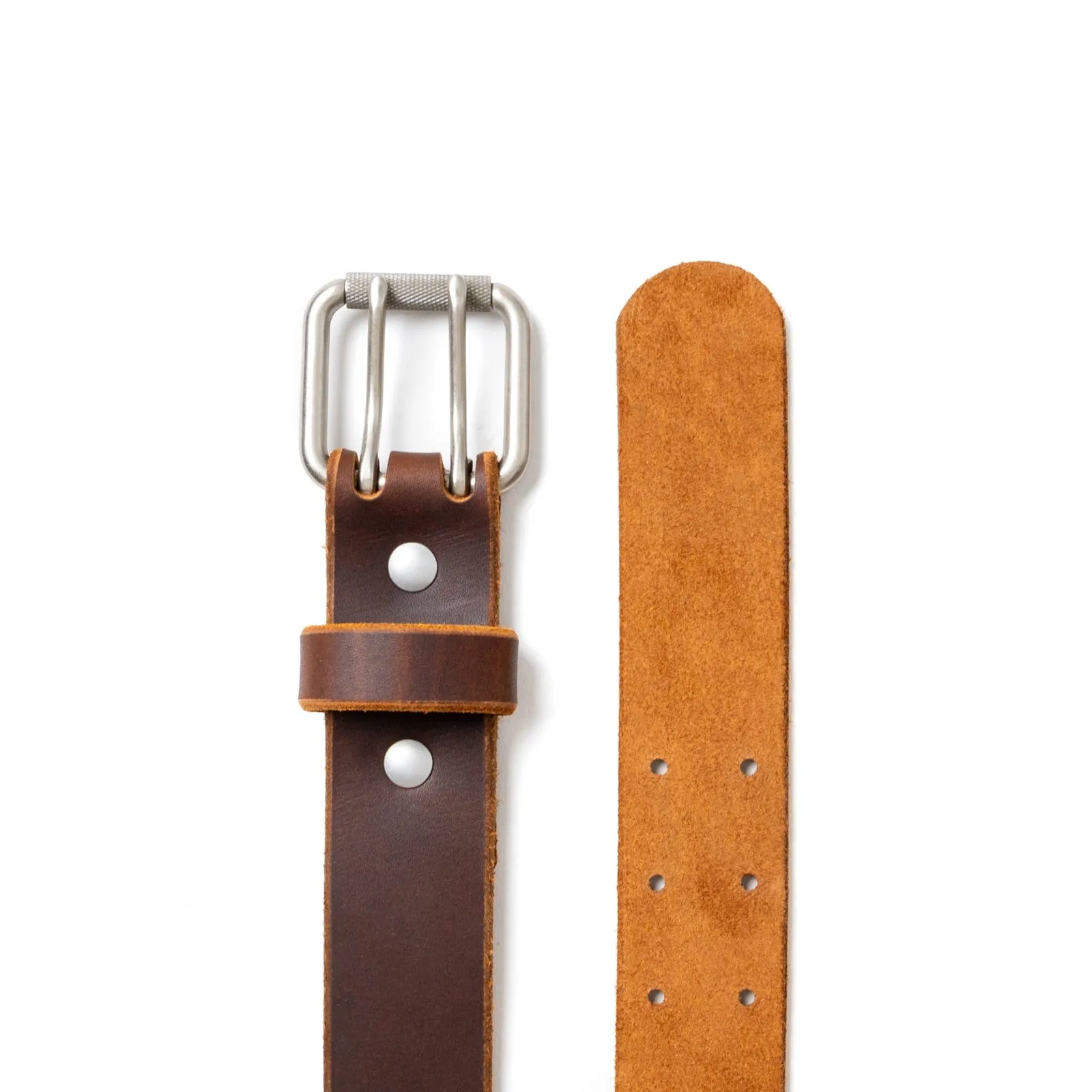 Leather Double Prong Belt - 1.5"