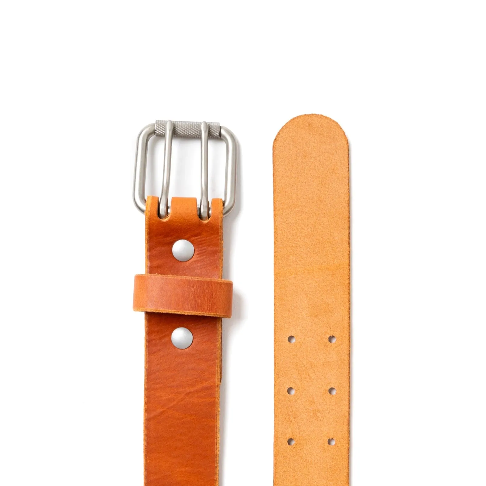 Leather Double Prong Belt - 1.5"