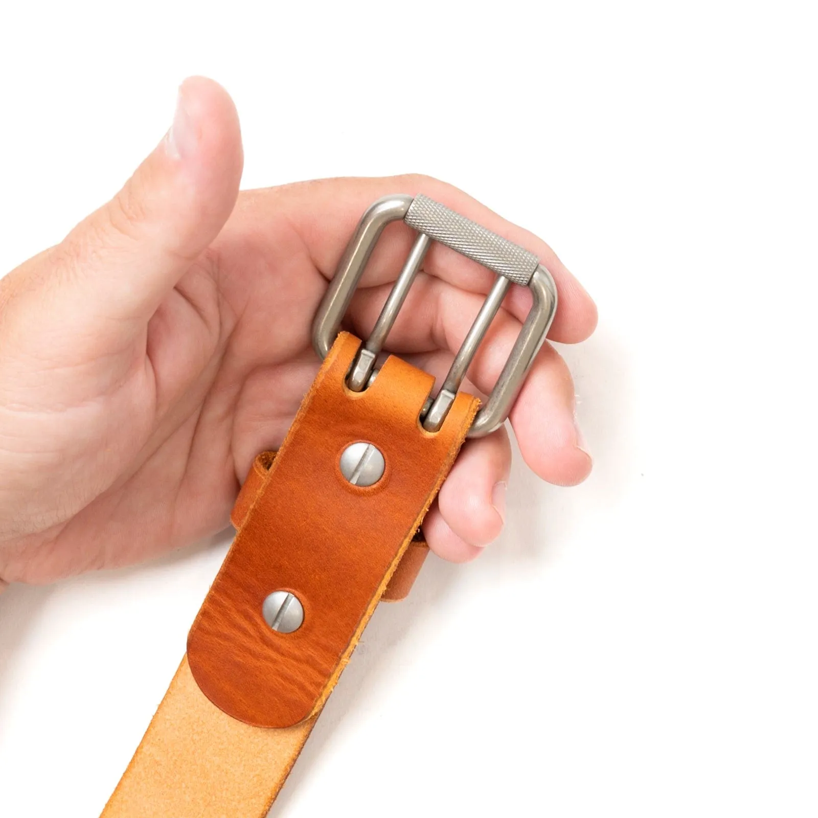 Leather Double Prong Belt - 1.5"