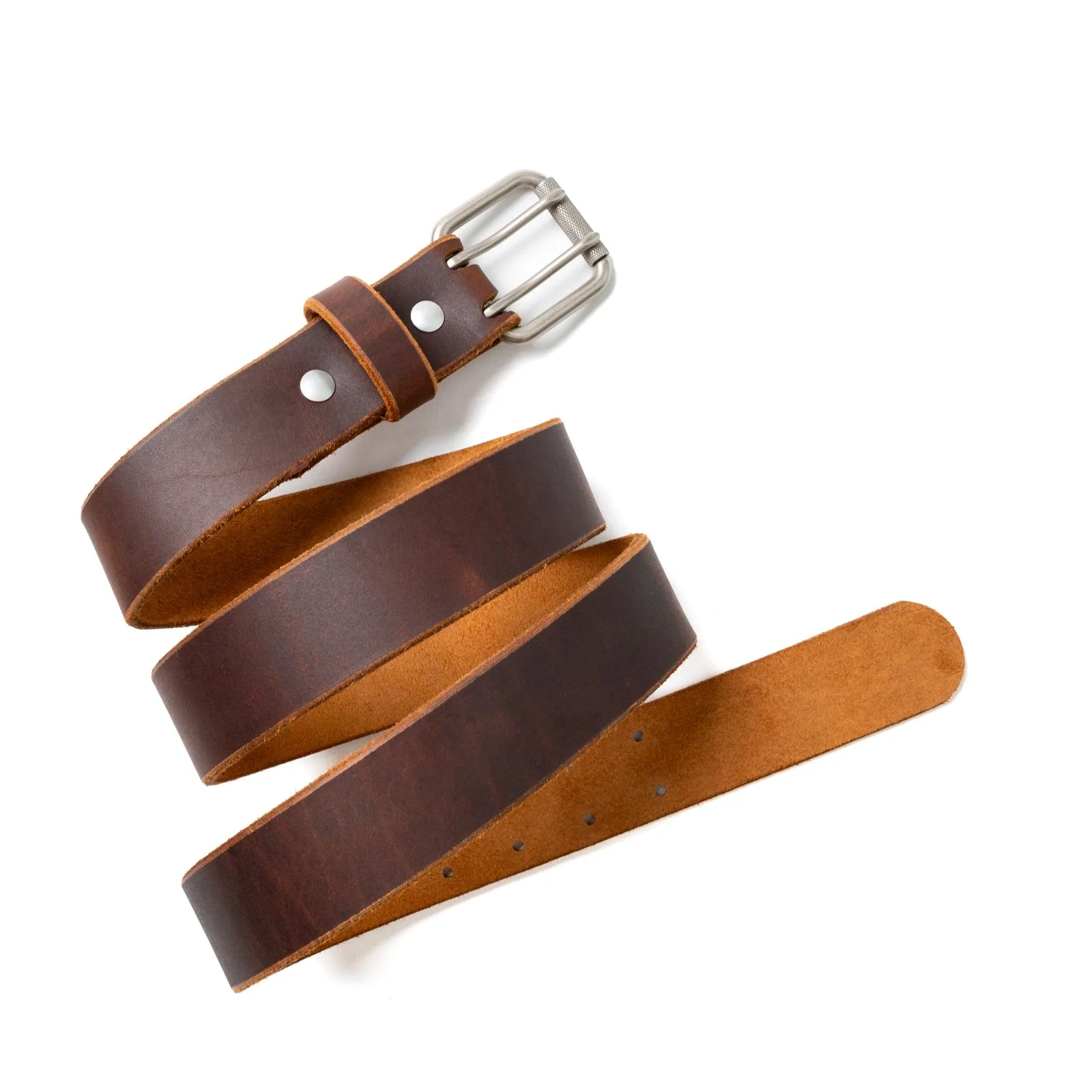 Leather Double Prong Belt - 1.5"