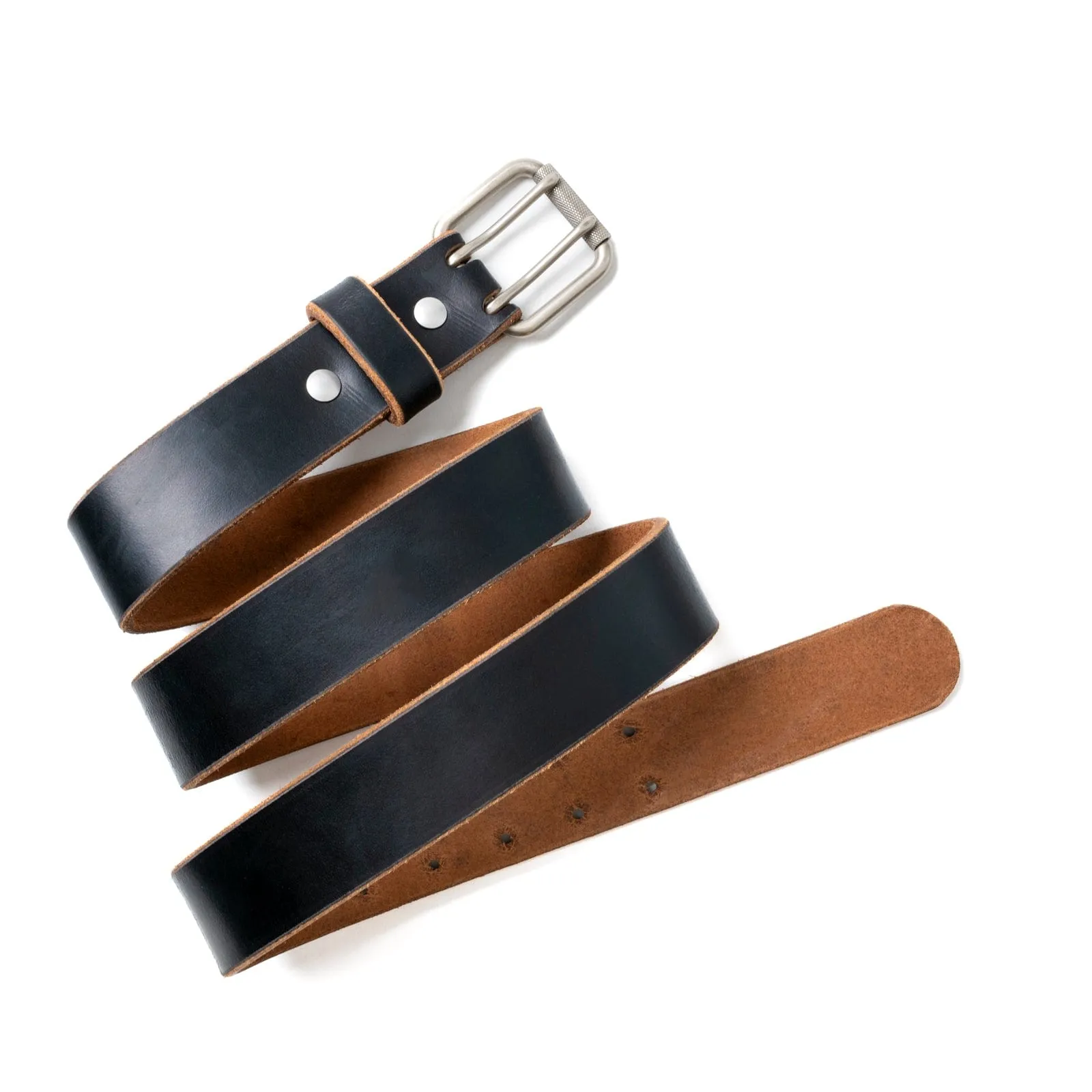 Leather Double Prong Belt - 1.5"