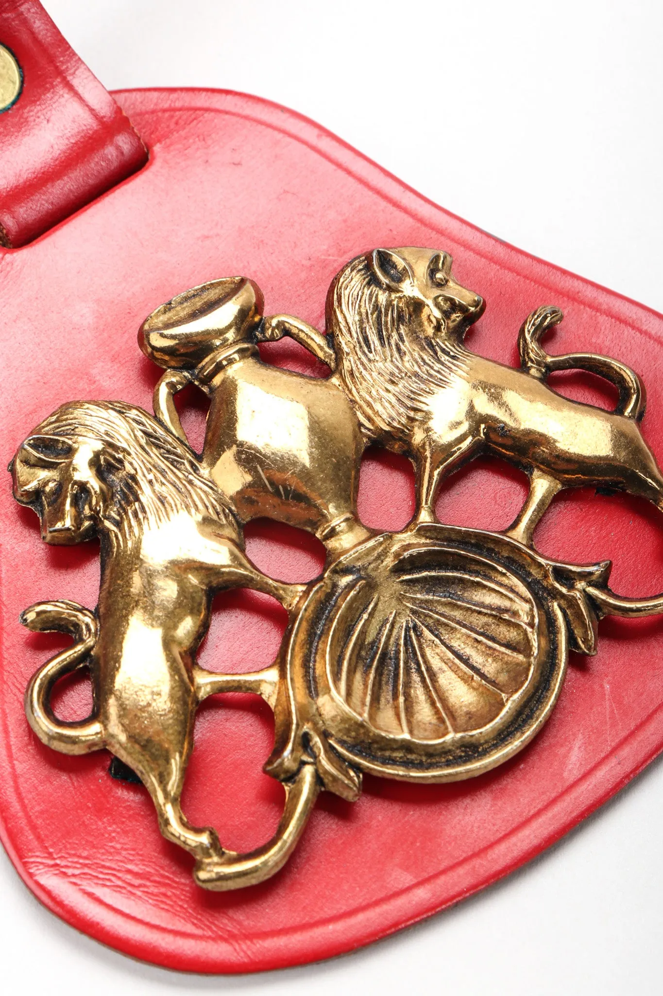 Leather Lion Fob Belt