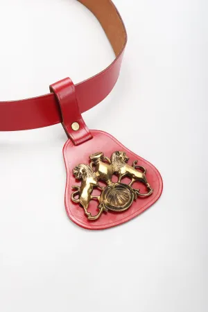 Leather Lion Fob Belt