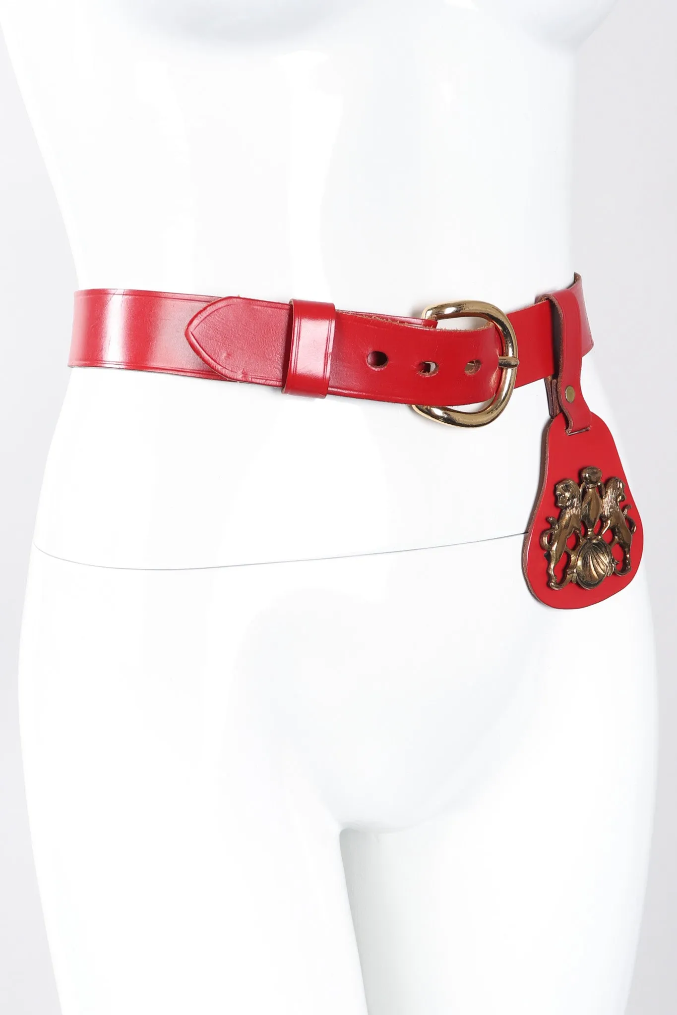 Leather Lion Fob Belt