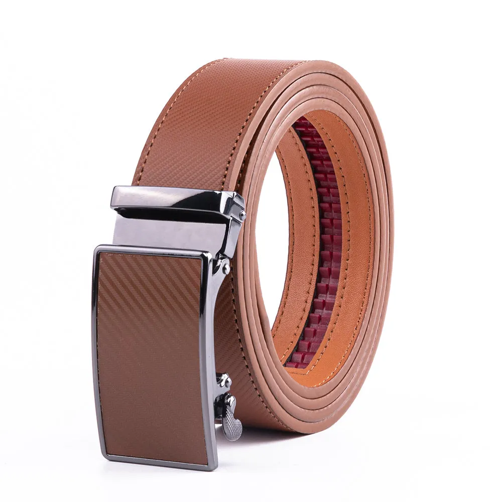 Leather Ratchet Belt - Cognac