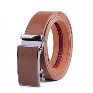 Leather Ratchet Belt - Cognac
