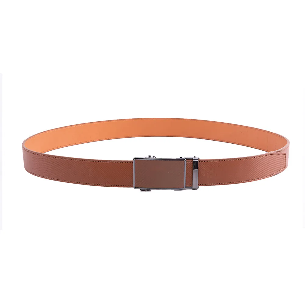Leather Ratchet Belt - Cognac