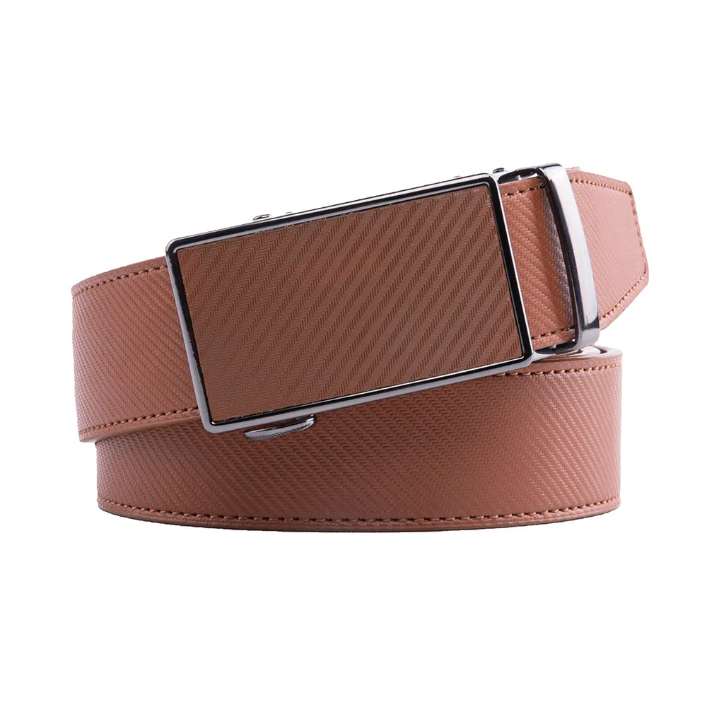 Leather Ratchet Belt - Cognac