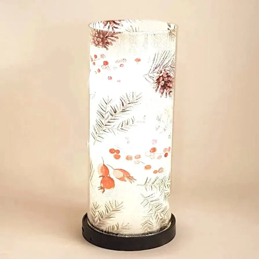 LED Light Lamp Winter Christmas Berries - USB and Battery - Warm White