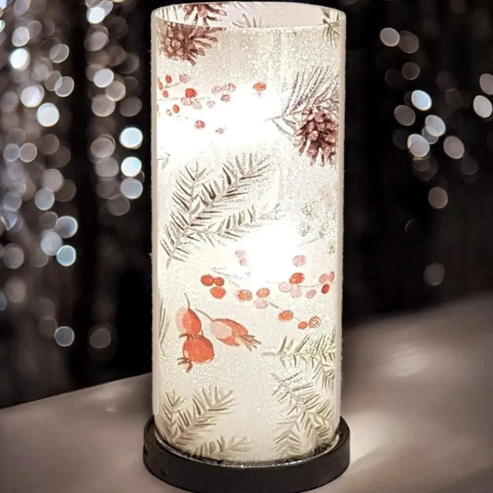 LED Light Lamp Winter Christmas Berries - USB and Battery - Warm White