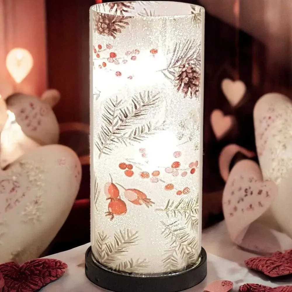 LED Light Lamp Winter Christmas Berries - USB and Battery - Warm White