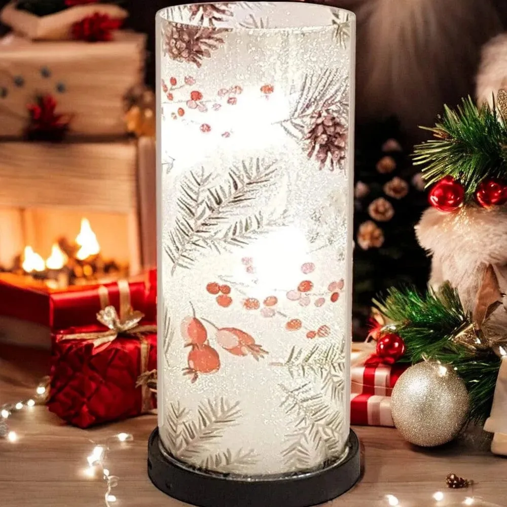 LED Light Lamp Winter Christmas Berries - USB and Battery - Warm White