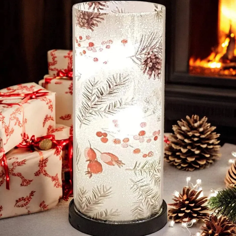 LED Light Lamp Winter Christmas Berries - USB and Battery - Warm White
