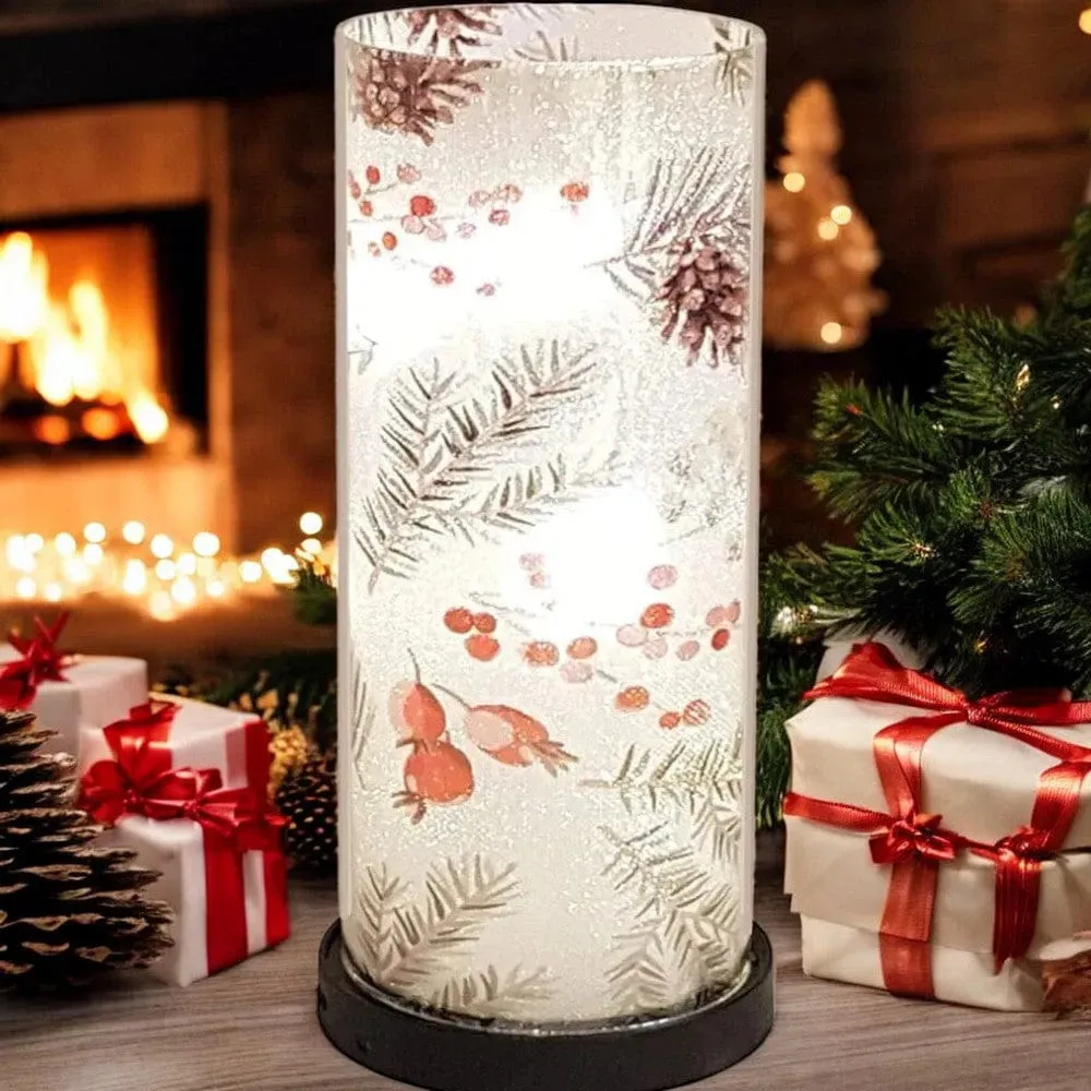 LED Light Lamp Winter Christmas Berries - USB and Battery - Warm White
