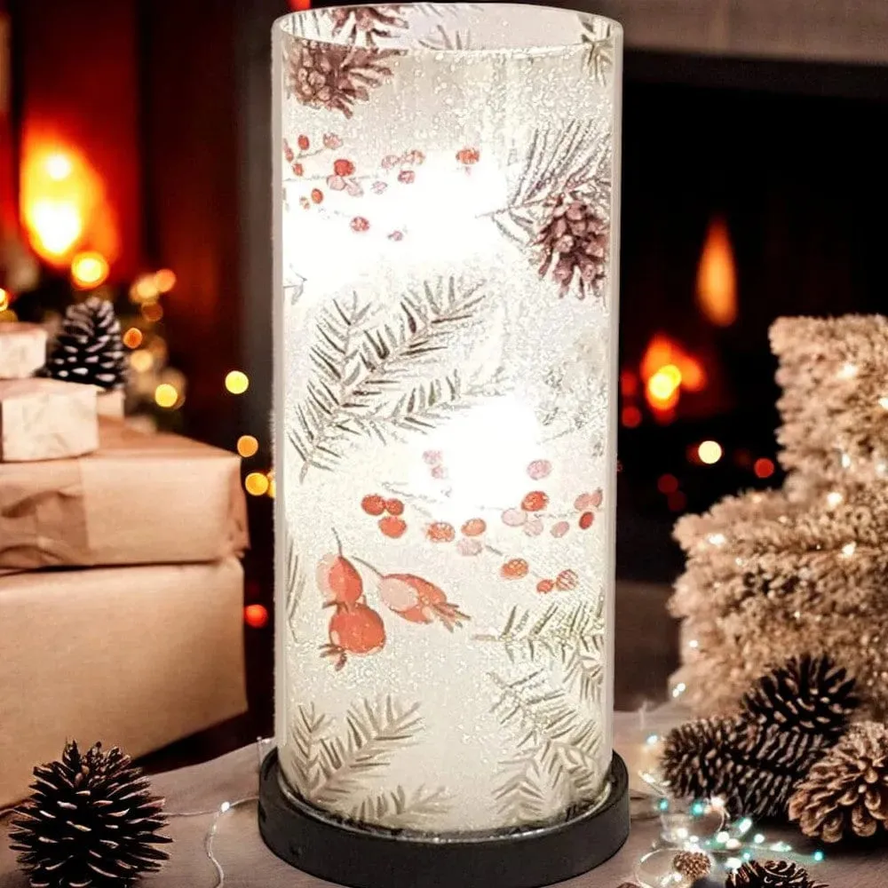 LED Light Lamp Winter Christmas Berries - USB and Battery - Warm White