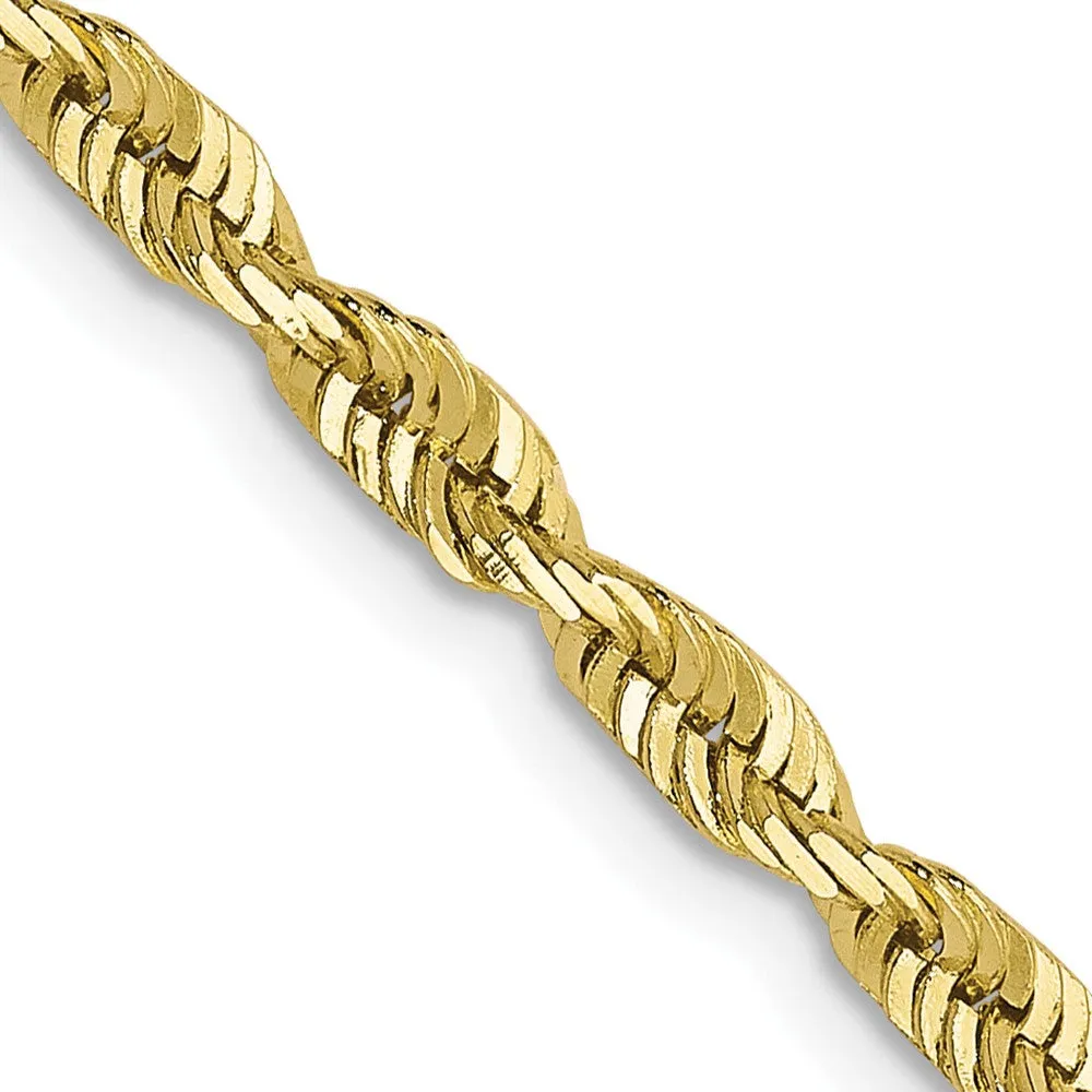 Leslie's 10K 2.75mm Diamond-Cut Lightweight Rope Chain