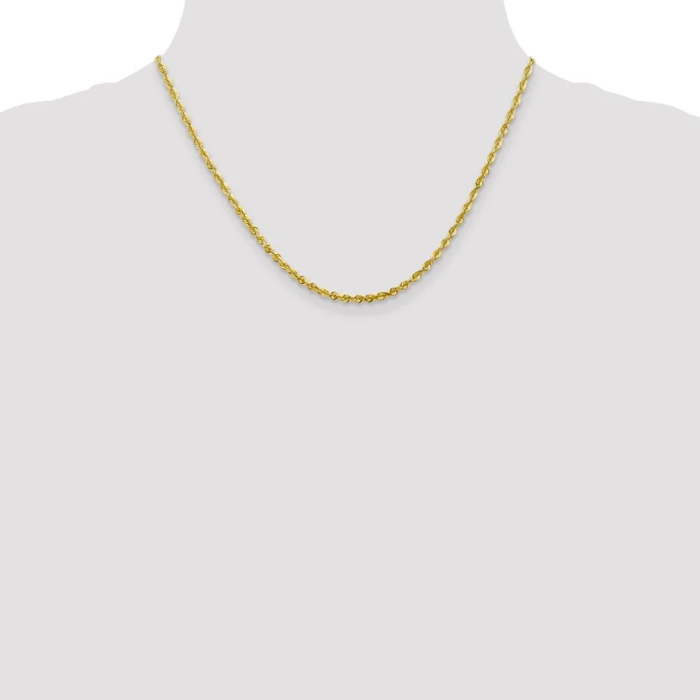 Leslie's 10K 2.75mm Diamond-Cut Lightweight Rope Chain