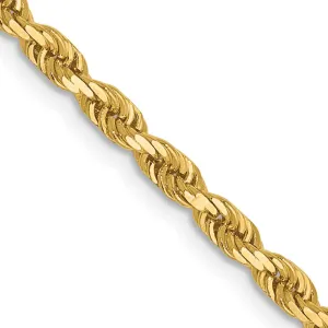 Leslie's 14K 2.75mm Diamond-Cut Lightweight Rope Chain