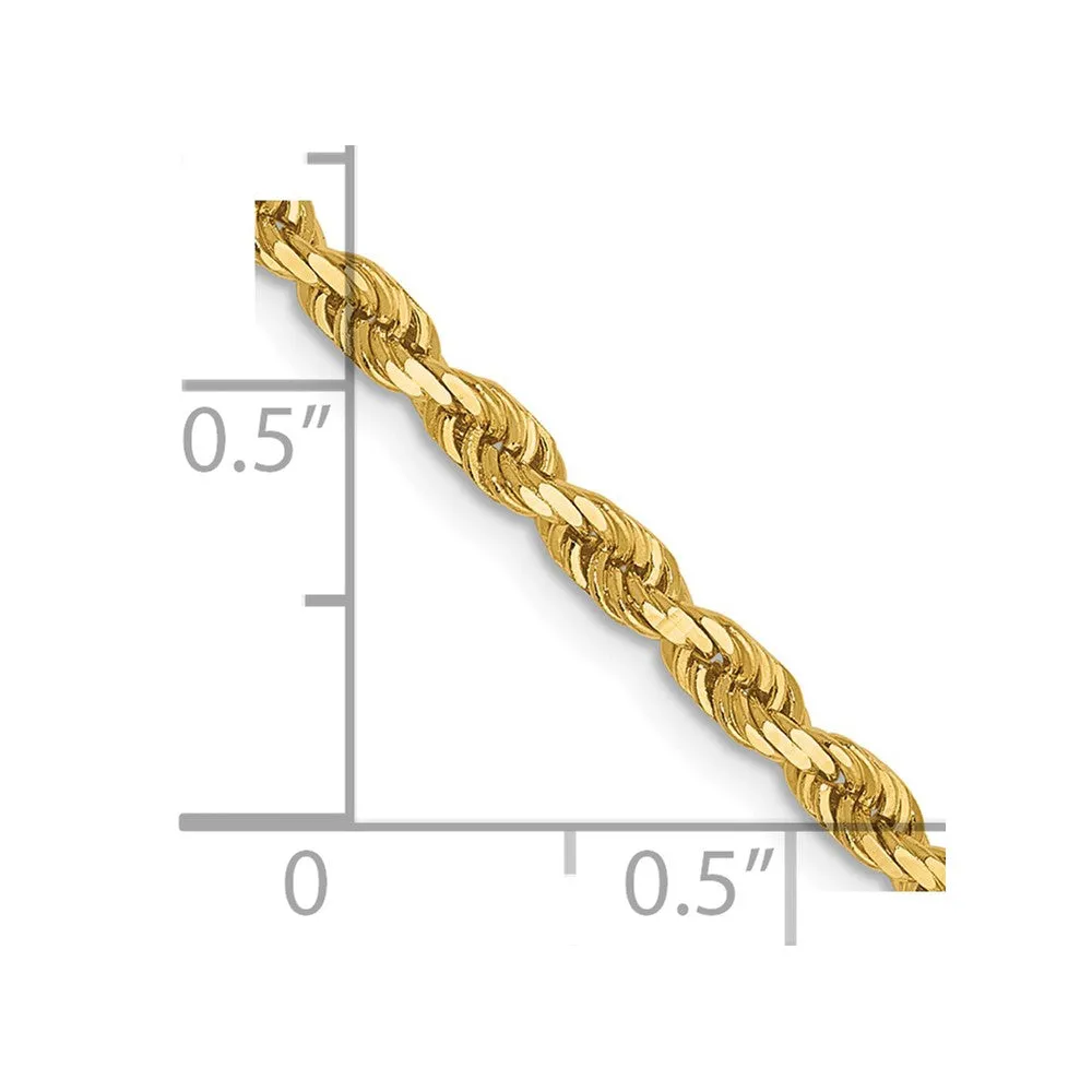 Leslie's 14K 2.75mm Diamond-Cut Lightweight Rope Chain