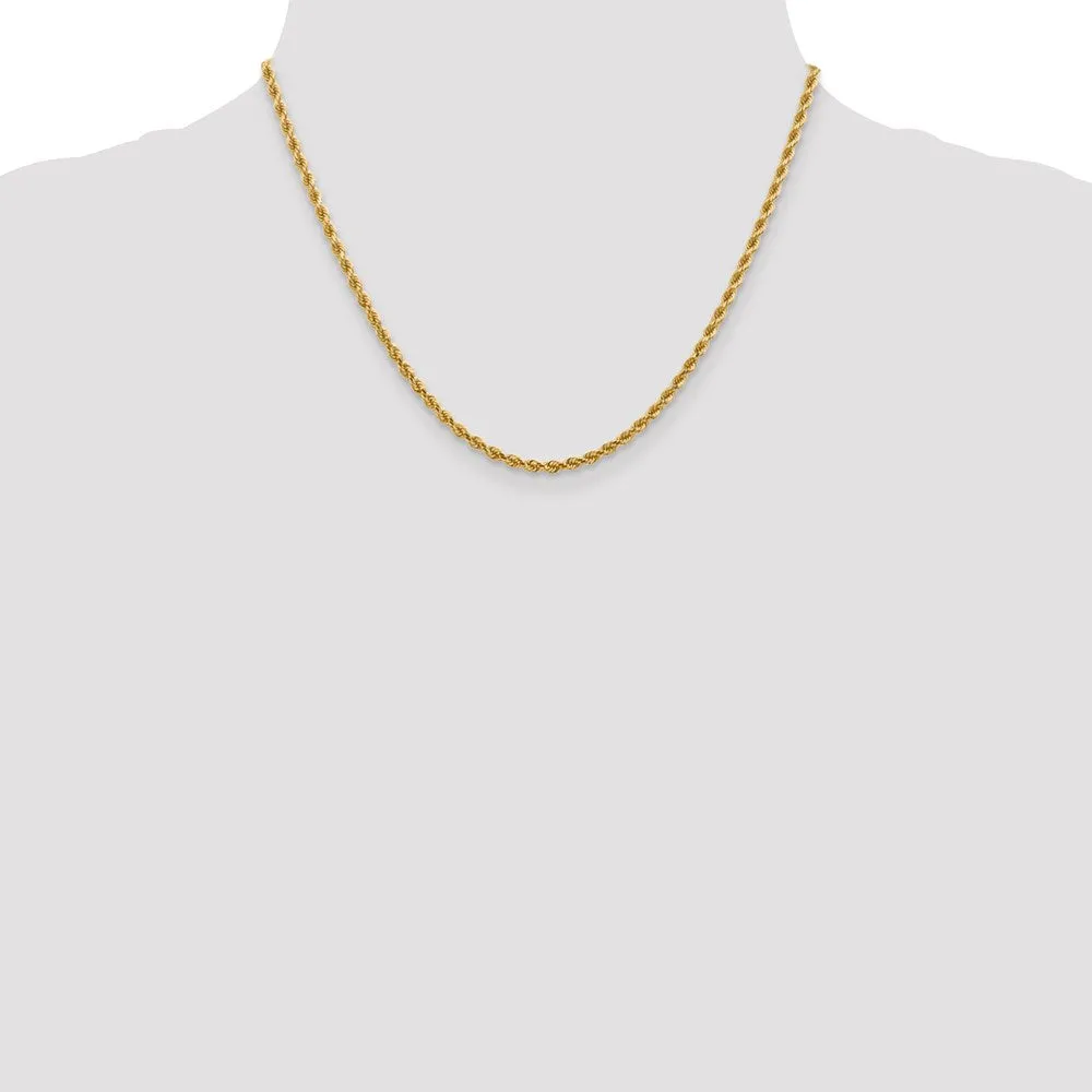Leslie's 14K 2.75mm Diamond-Cut Lightweight Rope Chain