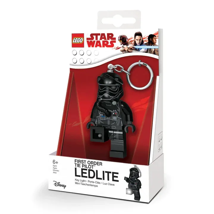 Light First Order Tie Pilot Key Chain
