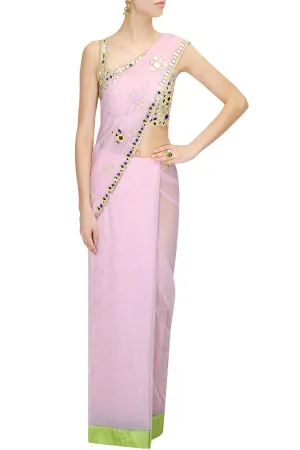 Liliac Color Designer Saree